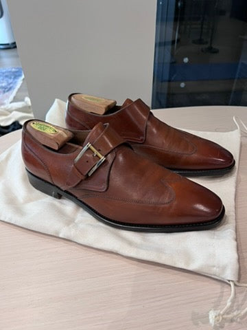 Men's Salvatore Ferragamo Brown Leather Shoes, Size 7