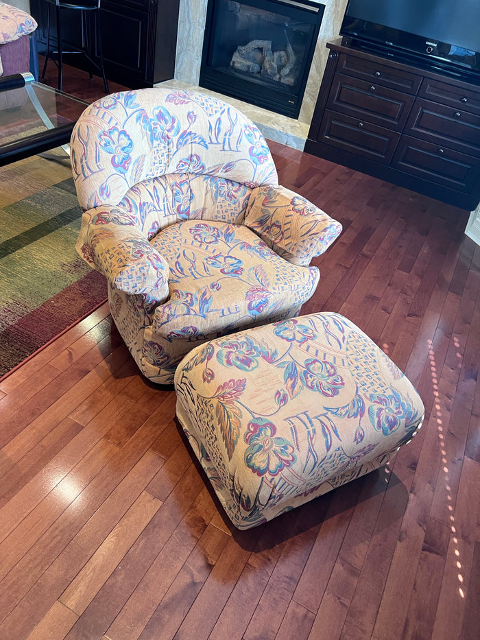 Martin Daniels Upholstered Armchair + Ottoman