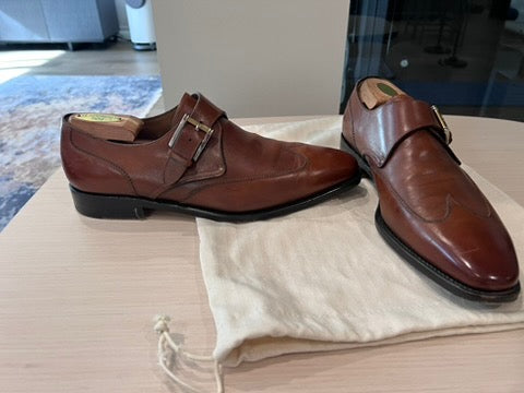 Men's Salvatore Ferragamo Brown Leather Shoes, Size 7