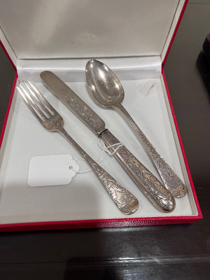 3 Piece Sterling Silver Monogramed Flatware- 110g