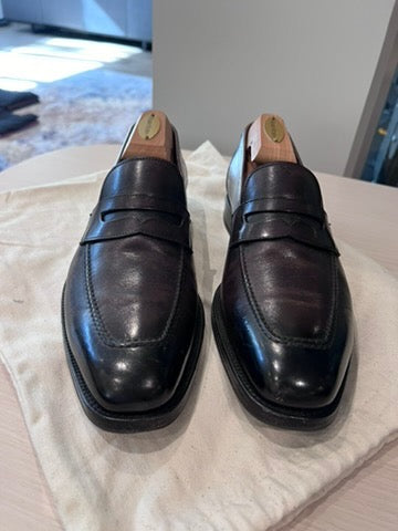 Men's Tom Ford Brown Wessex Leather Penny Loafers, Size 7