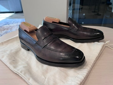 Men's Tom Ford Brown Wessex Leather Penny Loafers, Size 7