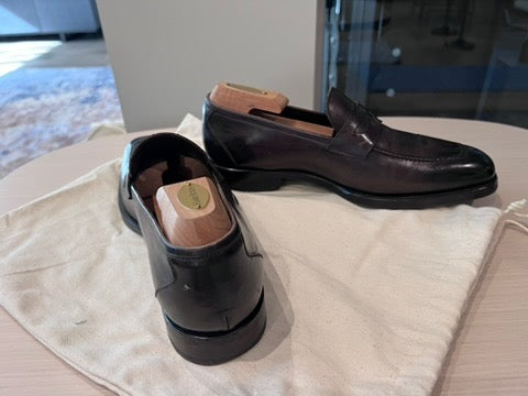 Men's Tom Ford Brown Wessex Leather Penny Loafers, Size 7