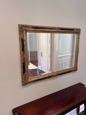 Ren-Wil Ornate Black & Gold Framed Mirror