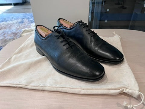 Men's Prada Black Leather Shoes, Size 6.5