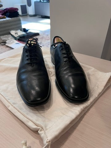 Men's Prada Black Leather Shoes, Size 6.5