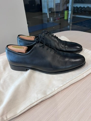 Men's Prada Black Leather Shoes, Size 6.5