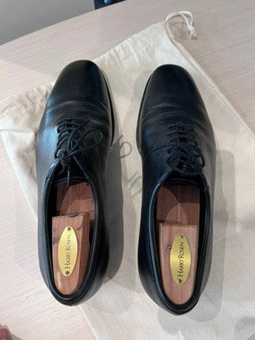 Men's Prada Black Leather Shoes, Size 6.5