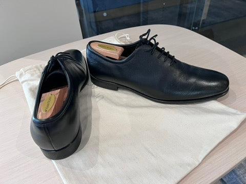 Men's Prada Black Leather Shoes, Size 6.5