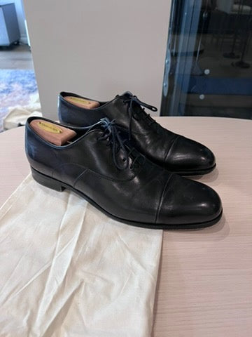 Men's Prada Black Leather Shoes, Size 6.5