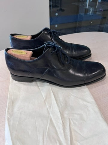 Men's Prada Black Leather Shoes, Size 6.5