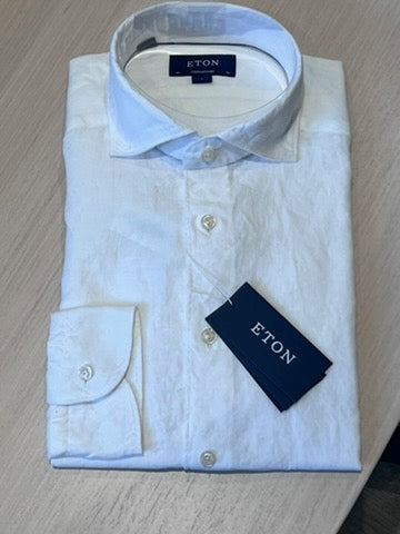 BRAND NEW Men's Eton White Linen Shirt (size 41, 16)