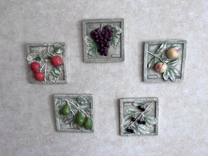 Set of 5 Fruit Wall Tiles