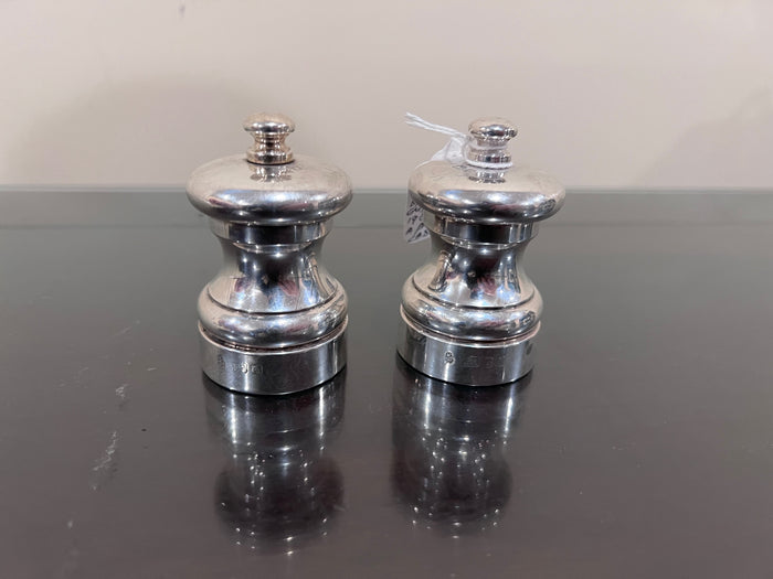 Pair of Sterling Silver Peter Piper Salt & Pepper Grinders