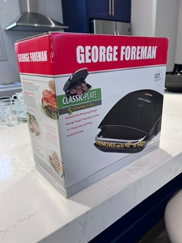 BRAND NEW George Foreman Classic-Plate 5 Serving Grill