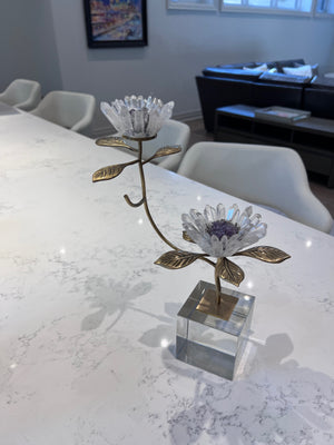 John-Richard Double Crystal Blooms with amethyst centres (*retail $518)