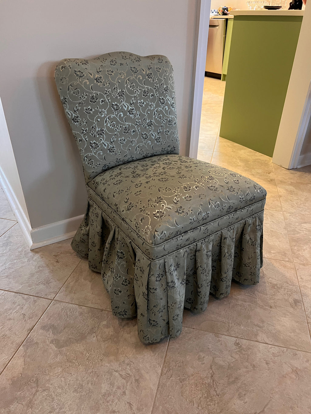 Small Green Upholstered Chair