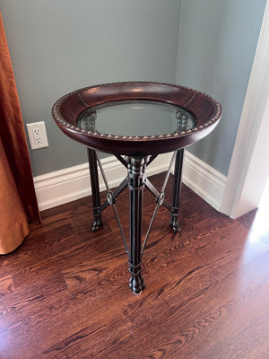 Empire Style Round Side Table after Maitland Smith