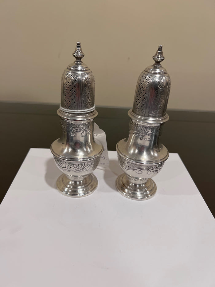 Pair of Sterling Silver Sugar Shakers 6"h- 319g