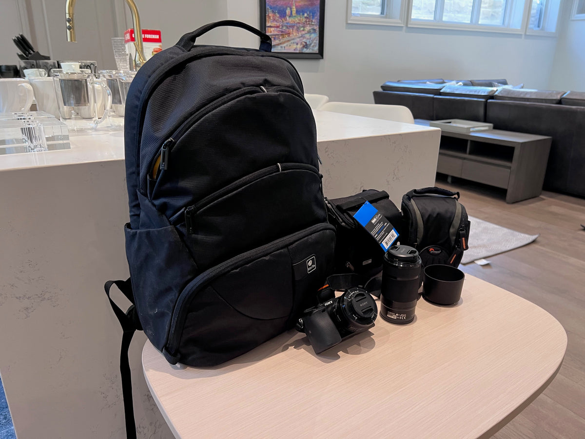 Lot- Sony Alpha a6000 Mirrorless Digital Camera with 16-50mm, Plus 55-210mm Power Zoom Lens, Plus Bag & 2 Carrying Cases