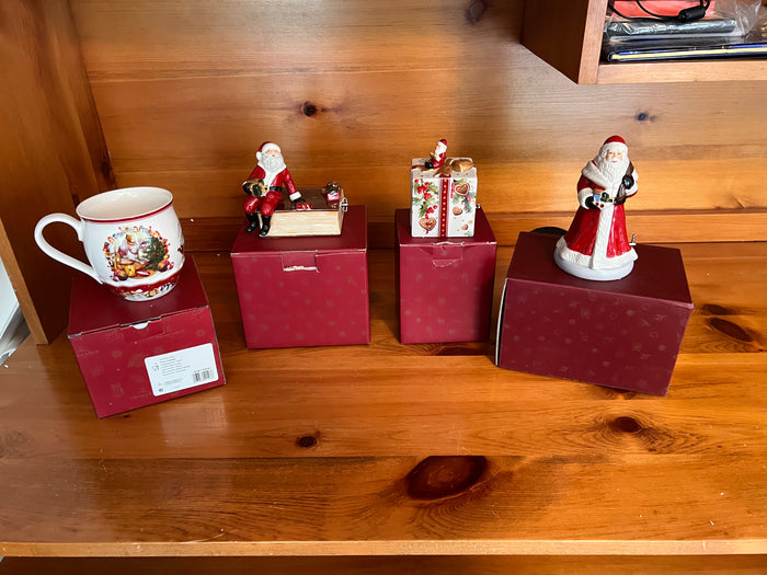 Villeroy & Boch Nostalgic Melody: Santa on book, Gift box with Santa, Jumbo Mug & Santa (*BRAND NEW IN ORIGINAL BOXES)