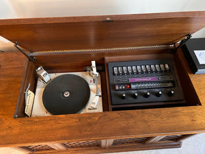 Vintage Clairtone XB7 console stereo with Garrard turntable
