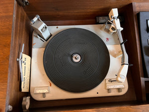 Vintage Clairtone XB7 console stereo with Garrard turntable