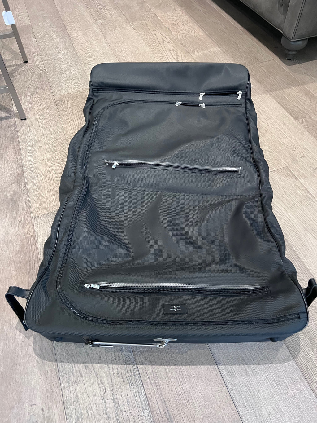 LOUIS VUITTON BLACK TAIGA LEATHER AND NYLON GARMENT BAG