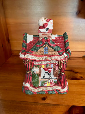 Vintage 1993 Fitz and Floyd "Night Before Christmas" Cookie Jar (*LIKE NEW NO BOX)