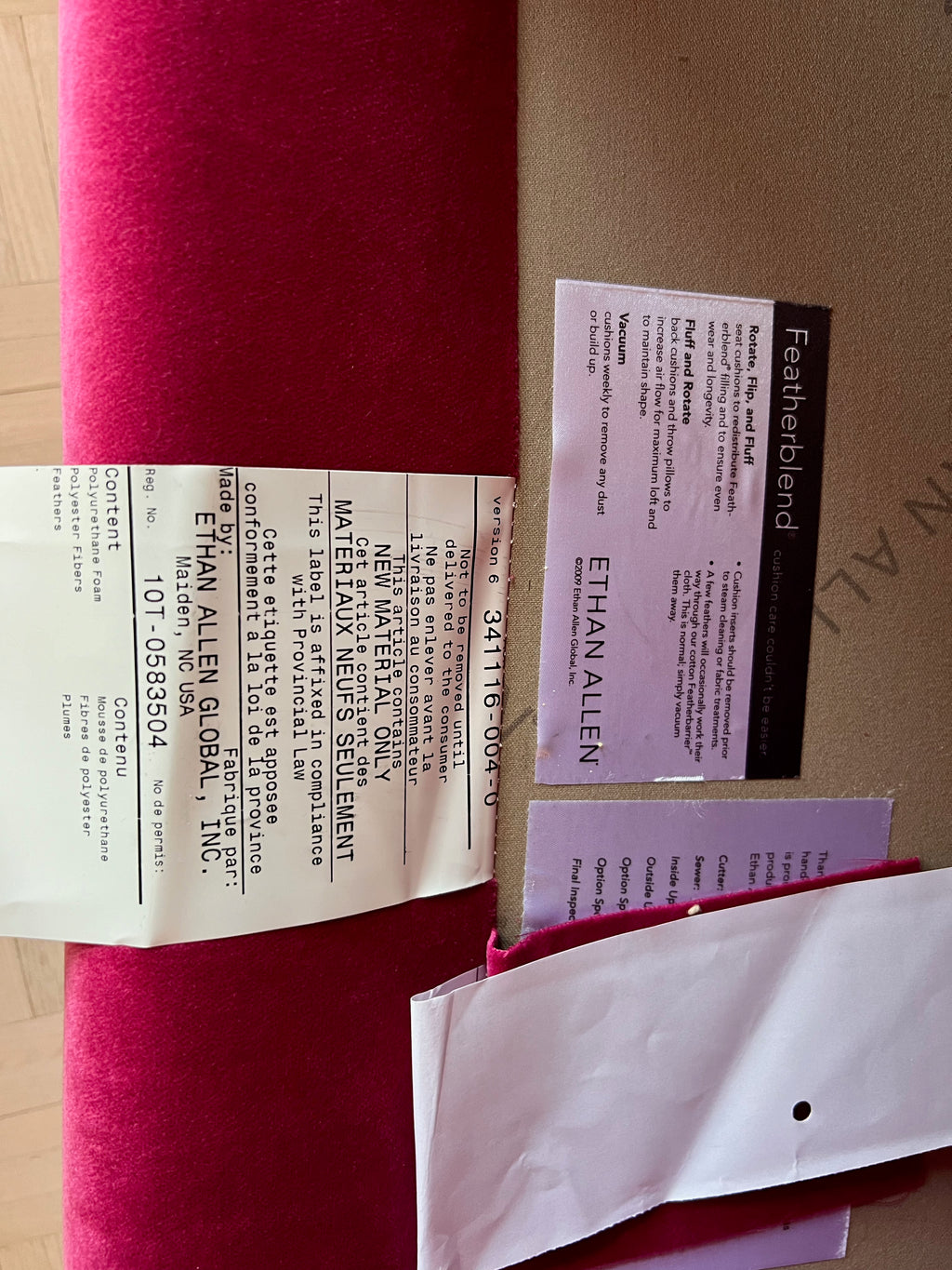 Ethan Allen Pink Love Seat