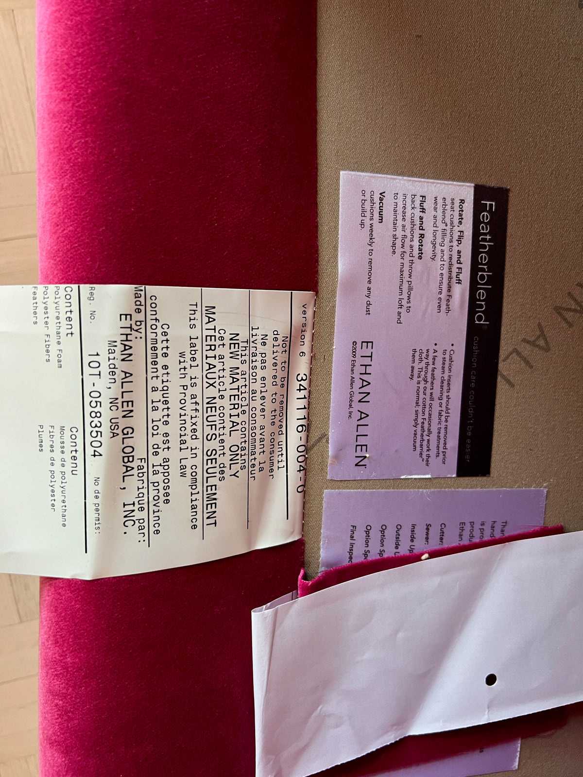 Ethan Allen Pink Love Seat