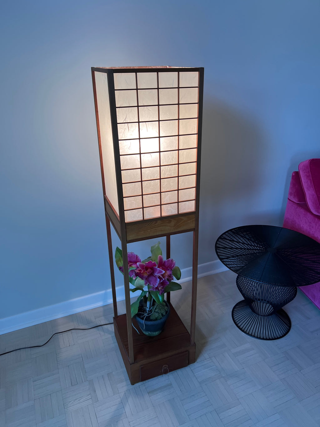 Japanese Shoji Style Tower Lamp