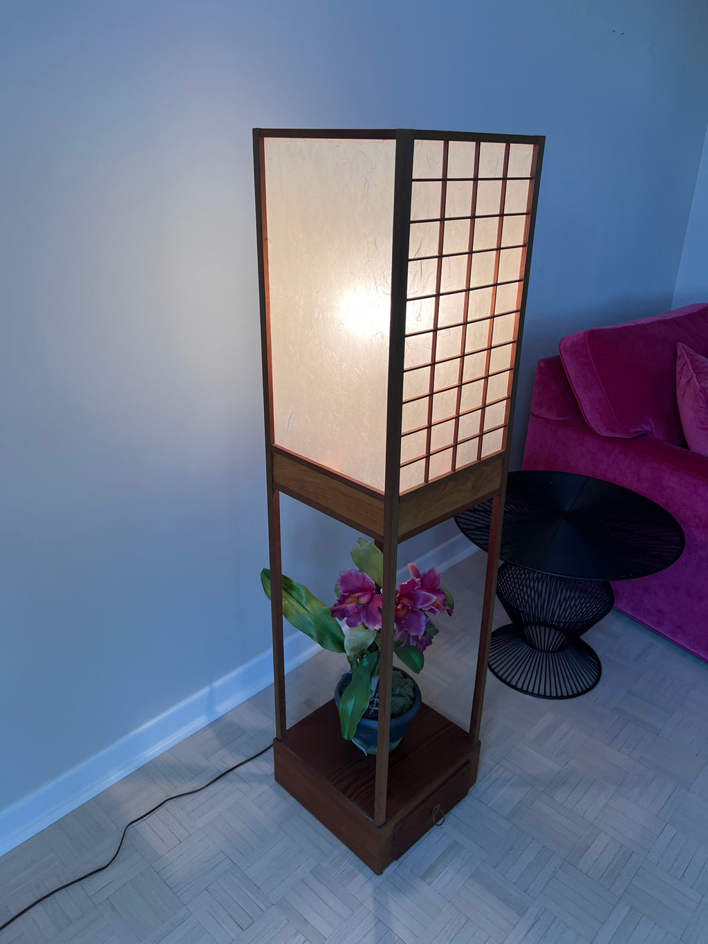 Japanese Shoji Style Tower Lamp