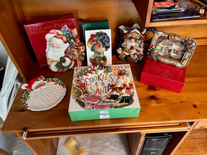 Fitz and Floyd 6pc Christmas Lot (4/6 in original box)