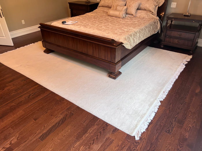 Anglo Oriental Tibetan Wool Beige Rug- 9 x 12 ft