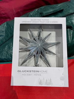 BRAND NEW Gluckstein Home Silver Tree Topper