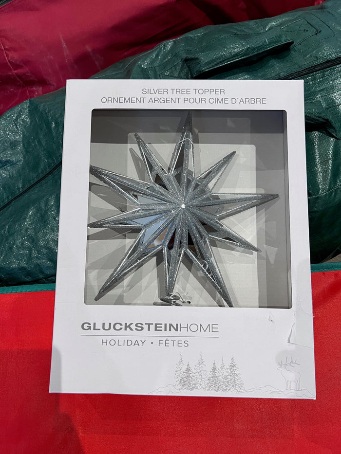 BRAND NEW Gluckstein Home Silver Tree Topper