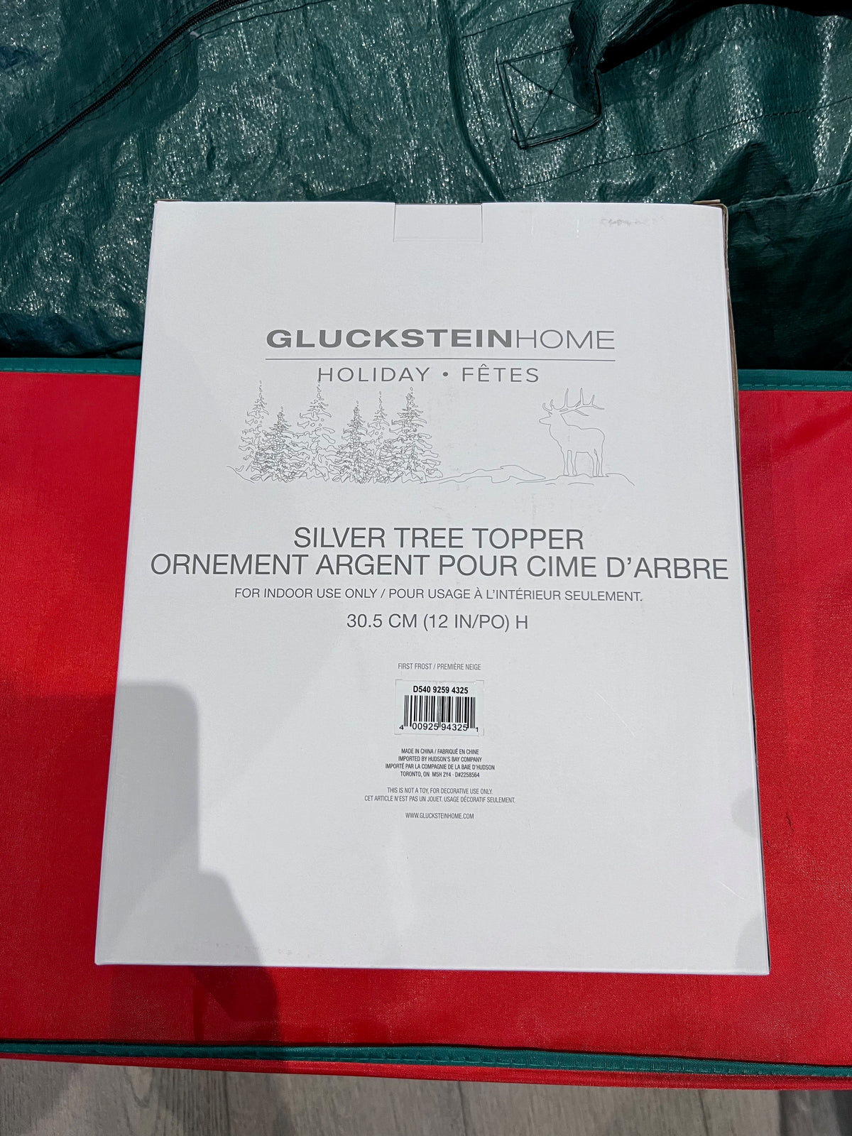 BRAND NEW Gluckstein Home Silver Tree Topper