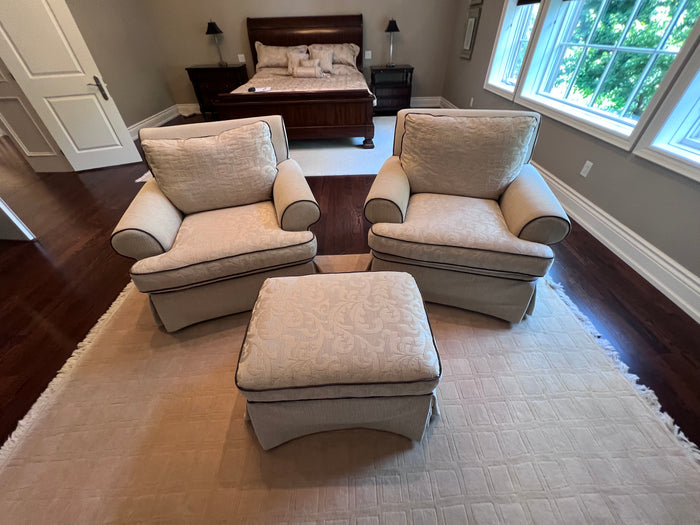 2 Decor-Rest Armchairs + Ottoman