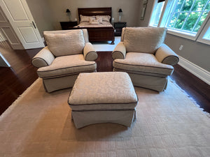 2 Decor-Rest Armchairs + Ottoman