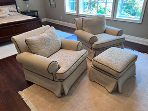2 Decor-Rest Armchairs + Ottoman