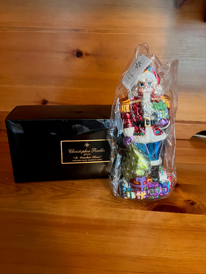 Christopher Radko 2000 "St. Cracker Claus" Limited Edition Nutcracker Series 7330/10,000 Christmas Ornament (*BRAND NEW WITH ORIGINAL BOX) (**RARE AND VALUABLE)