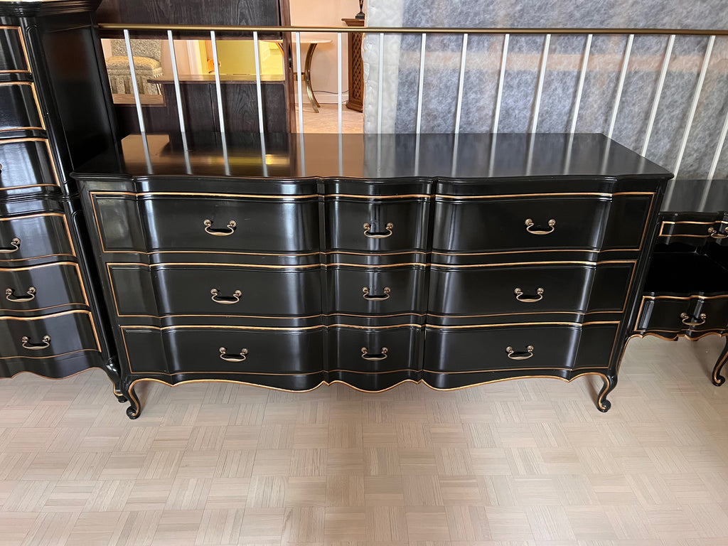 Vintage Black Re-Finished Dresser