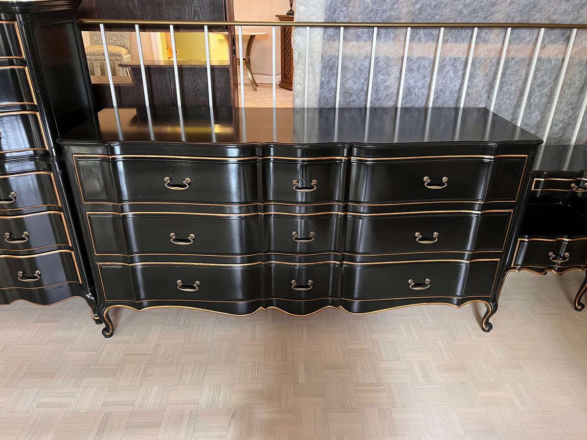 Vintage Black Re-Finished Dresser