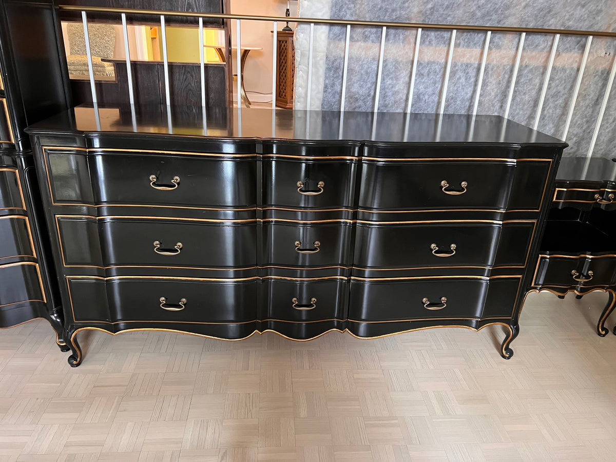 Vintage Black Re-Finished Dresser