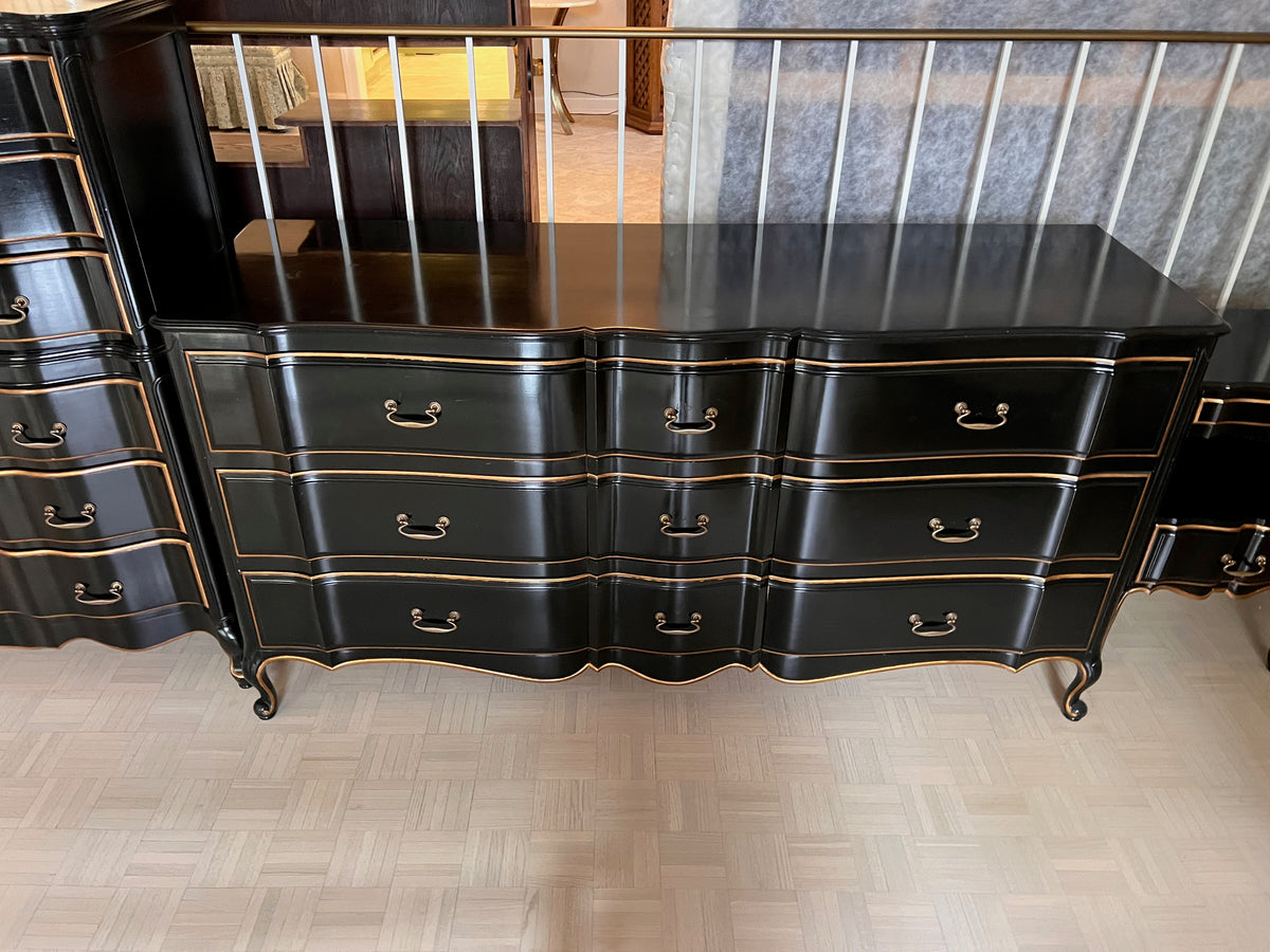 Vintage Black Re-Finished Dresser