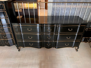 Vintage Black Re-Finished Dresser