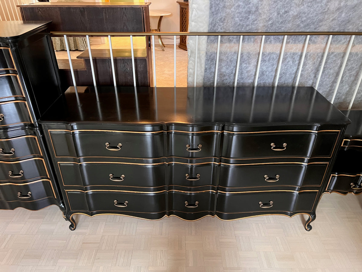 Vintage Black Re-Finished Dresser