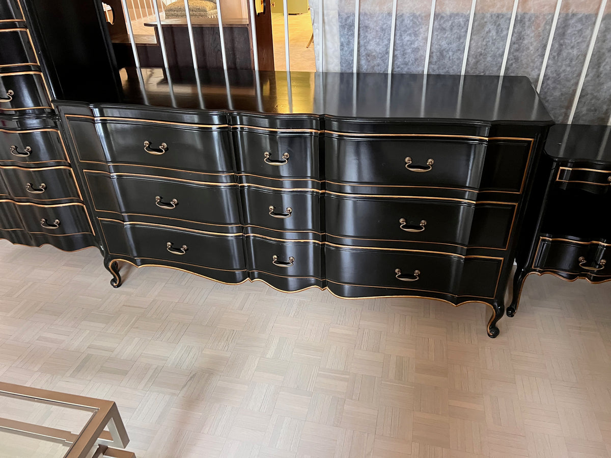 Vintage Black Re-Finished Dresser