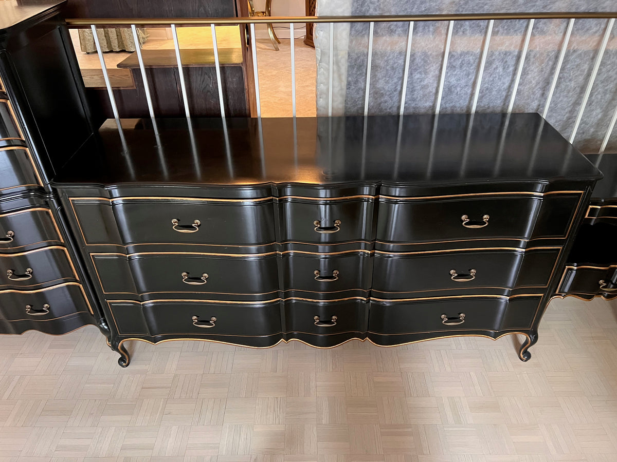 Vintage Black Re-Finished Dresser